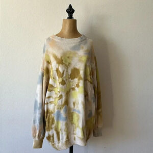 We the Free sz S oversized cotton tie dyed knitwear sweater 26” x 29”